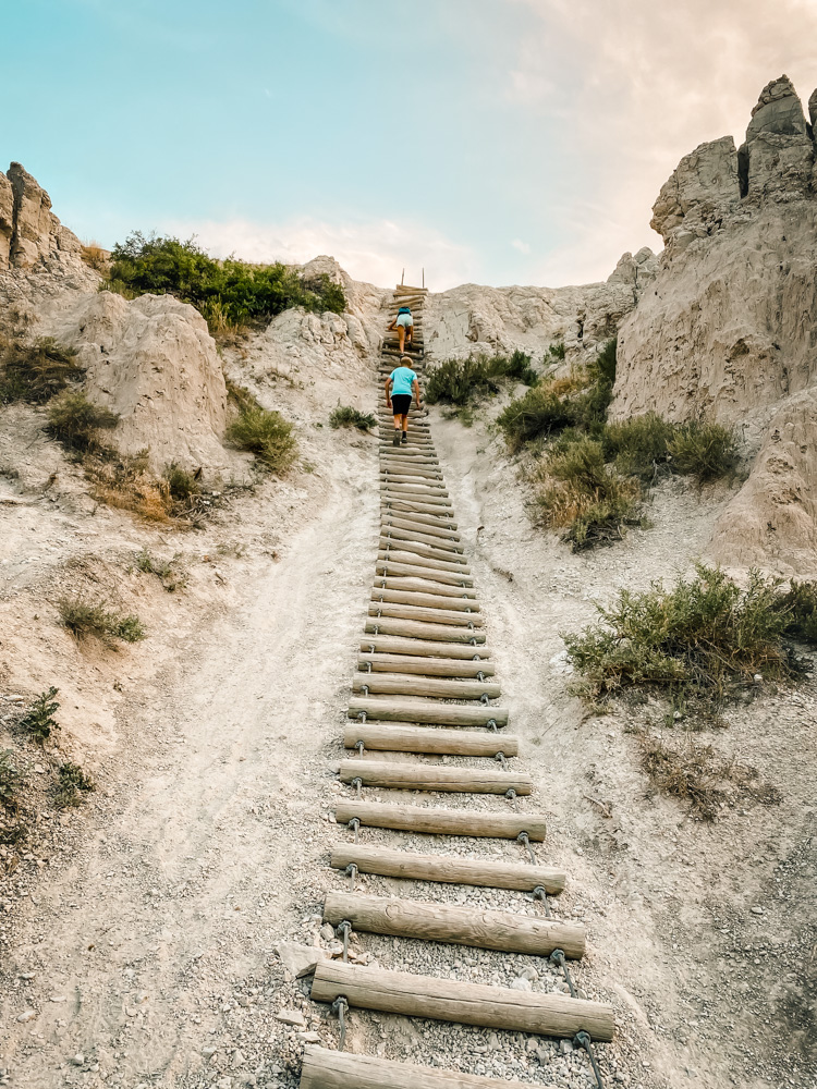Hiking the Ladder on the Notch Trail, Things to do in Badlands National Park