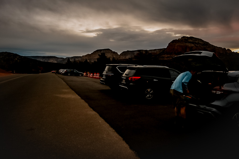 The Mescal Trailhead Parking to Devil's Bridge Hike at 6:15 am (March 2022)
