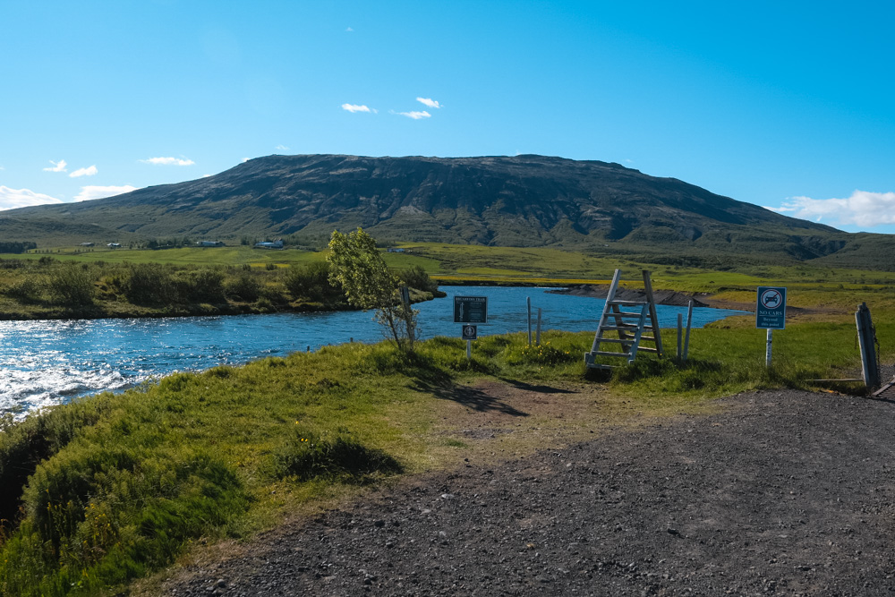 The Parking Lot and Start of the Hike to Bruarfoss