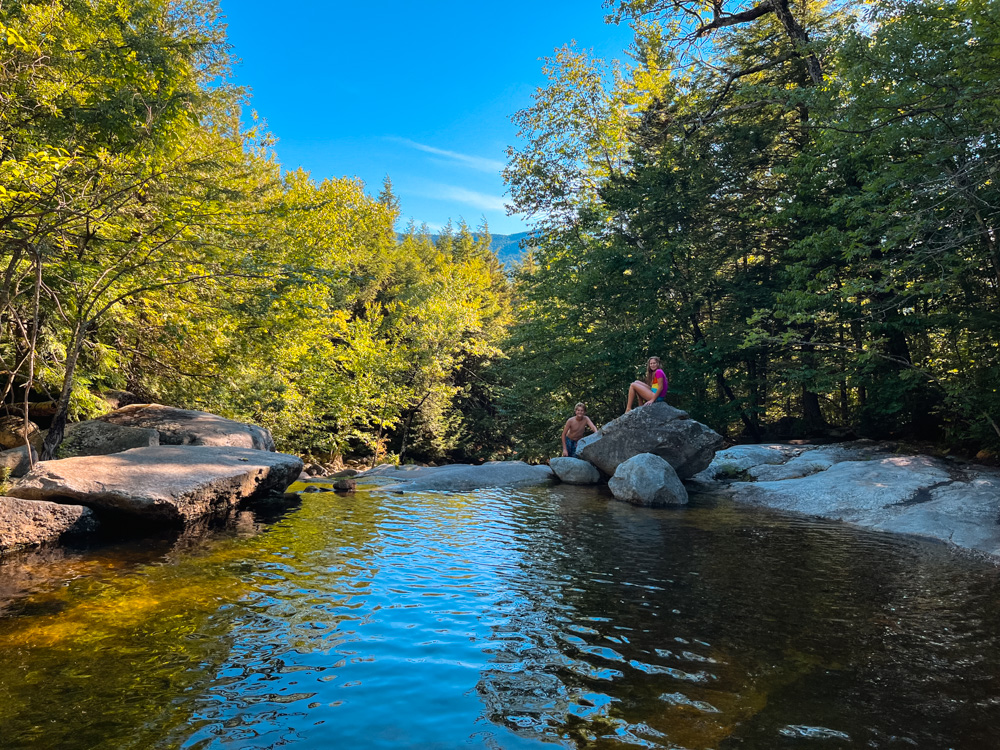 Step Falls Maine: One of the lower pools best for swimming