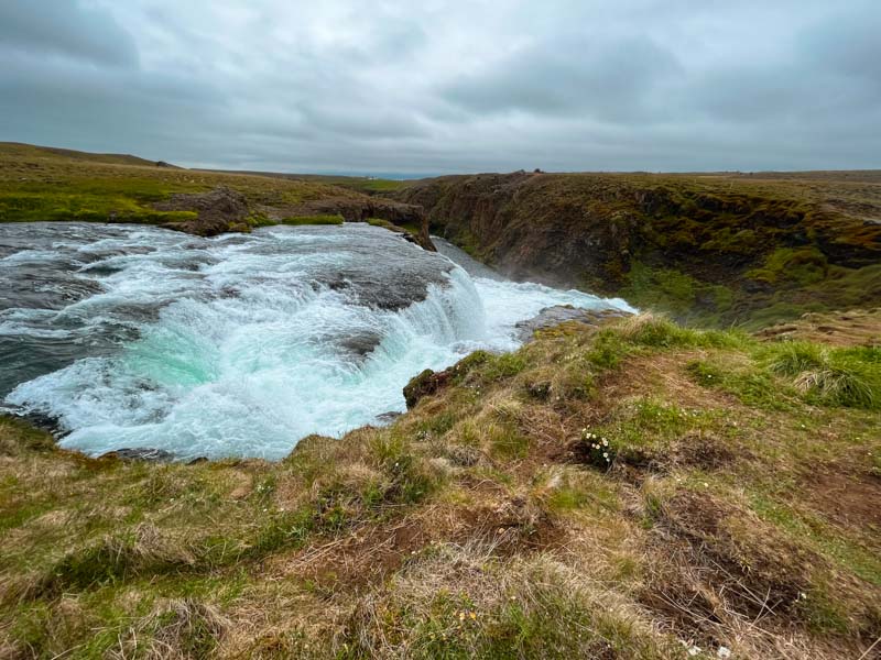 Reykjafoss Waterfall: View from the Top