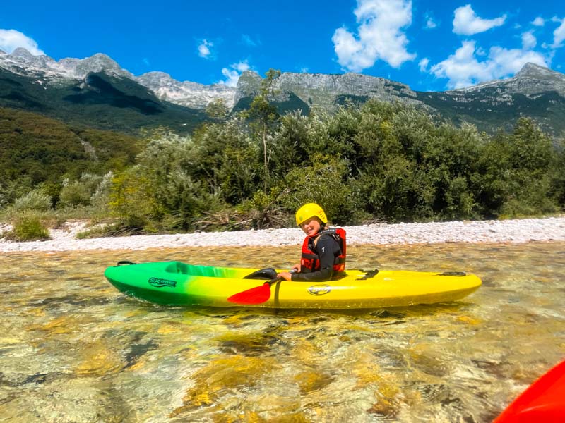 Soca River Kayaking with our 10 year old