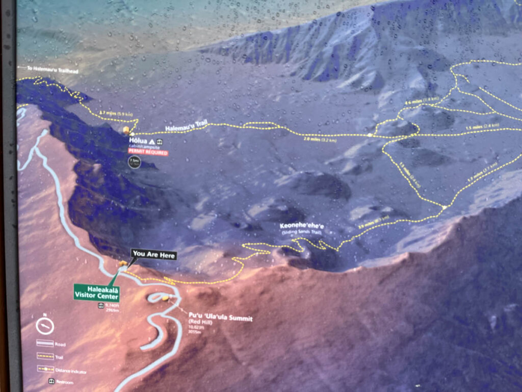  Sliding Sands Trail to Halemau'u Trail Map