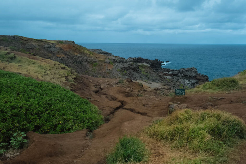 The hiking trail down to the Maui Blowhole