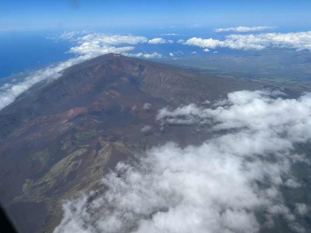 The view of the crater of Haleakala from above