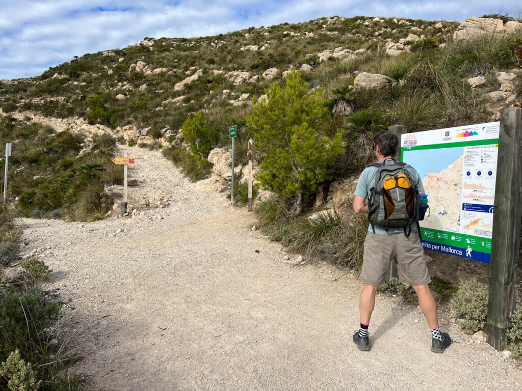 Following the signs and maps to the La Trapa Ruins Mallorca