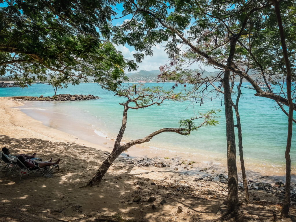 A beach on Pigeon Island Saint Lucia