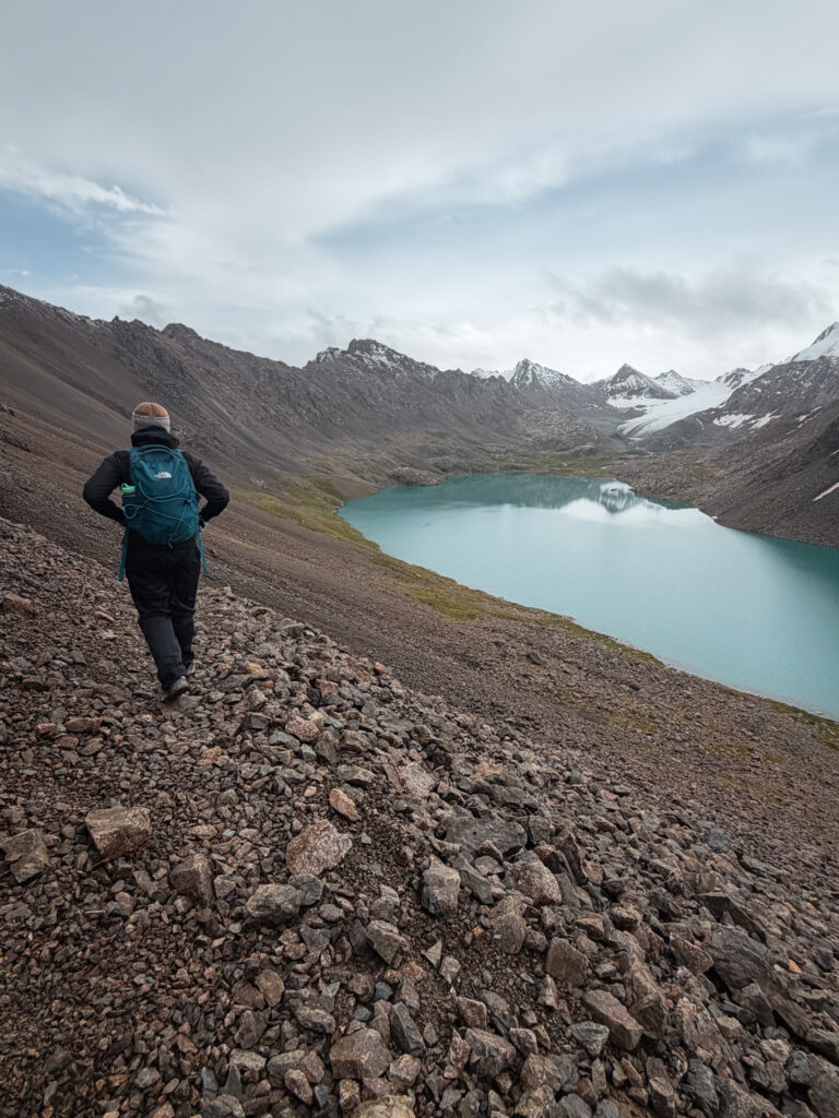 Trekking along Ala Kol Lake