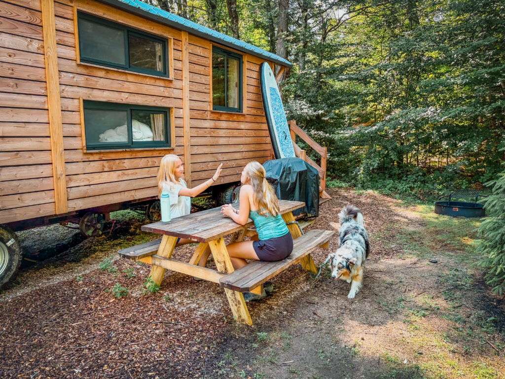 Hanging out at Huttopia, NH